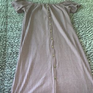 Mauve pink midi dress